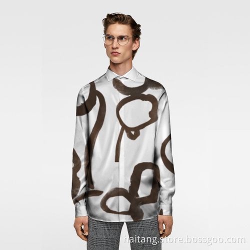 Digital Textile Printing Man Shirt Fabric Plain Fabric